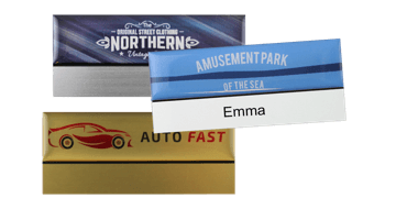 Badges nominatifs Premium Réutilisables pour étiquettes adhésives 12 mm, 75 X 32 mm