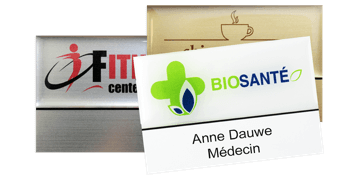 Badges nominatifs Premium Réutilisables pour étiquettes adhésives 18 mm, 75 X 50 mm