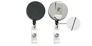 Enrouleur yoyo robuste avec corde en nylon et lanière en vinyle transparent
