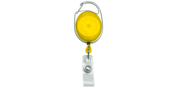 Zip Enrouleur Premium avec Mousqueton, jaune