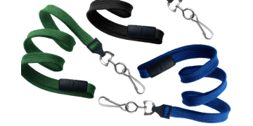 Cordons tubulaires 10mm avec attache anti-étranglement et mousqueton en métal