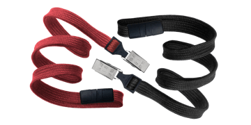 Cordons tubulaires 10mm avec attache anti-étranglement et pince crocodile