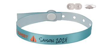 Bracelet en satin 10mm "Spécial camping" avec fermeture St Tropez