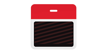Badges thermiques à expiration à clipser en 2 pièces - Partie arrière uniquement, avec en-tête rouge