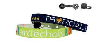 Bracelet en tissu 10mm "Spécial camping" avec fermeture Nice