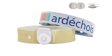 Bracelet en tissu 10 mm "Spécial camping" avec fermeture St Tropez
