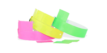 Bracelets en vinyle neutres avec 3 onglets détachables, 19 mm