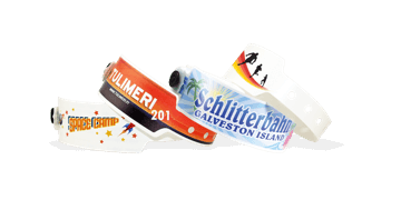 Bracelets en plastique personnalisés avec large zone d'impression, 25 mm, impression en couleurs