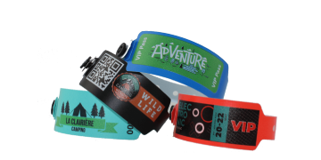 Bracelets en plastique personnalisés, 25 mm, impression en couleurs