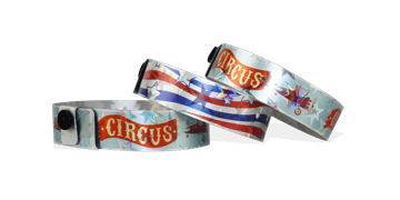 Bracelets holographiques, 19 mm, motif "étoiles", impression en couleurs