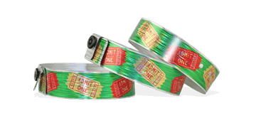 Bracelets holographiques, 19 mm, motif "pluie", impression en couleurs