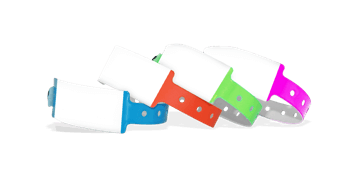 Bracelets en vinyle neutres avec zone inscriptible, 25 mm