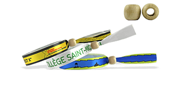 Bracelets en satin avec fermeture en bois réutilisable (Montréal)