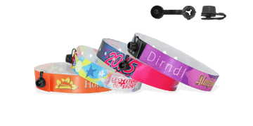 Bracelets en satin avec fermeture ronde en plastique à pression (Nice)