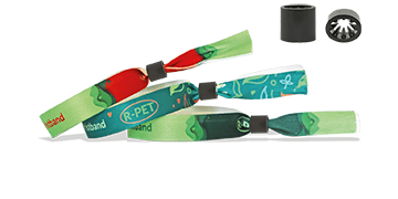 Bracelets en satin RECYCLE avec fermeture coulissante en plastique (Oslo)