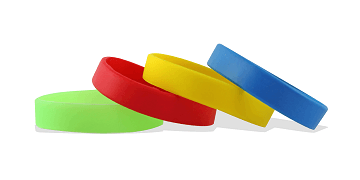 Bracelets en silicone neutres de stock, taille adulte