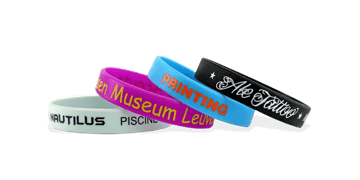 Bracelets en silicone imprimés, taille adulte