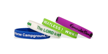 Bracelets en silicone en relief et imprimés, taille enfant