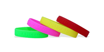 Bracelets en silicone en relief, taille enfant