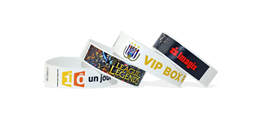 Bracelets en Tyvek personnalisés, 19 mm, impression en couleurs