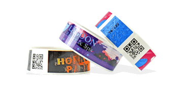 Bracelets en papier avec impression digitale en couleur, TVS 25 mm (Finition brillante)