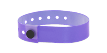 Bracelets en vinyle translucide, 19 mm, Violet, sans impression