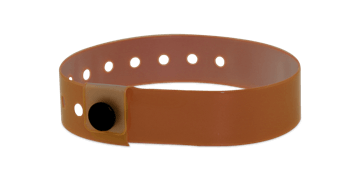 Bracelets en vinyle translucide, 19 mm, Brun Café au lait, sans impression