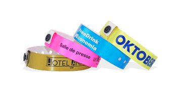 Bracelets en vinyle personnalisés, 19 mm, impression 1 couleur