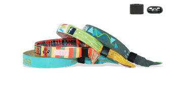 Bracelets en tissu avec fermeture coulissante plate en plastique (Barcelona)