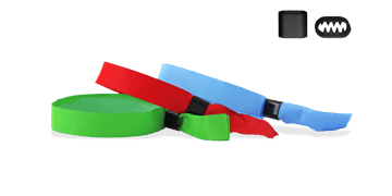 Bracelets en tissu de stock avec fermeture coulissante plate en plastique (Berlin)