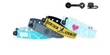 Bracelets en tissu avec fermeture ronde en plastique à pression (Nice)