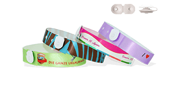 Bracelets en satin avec fermeture bouton en vinyle à pression (St Tropez)