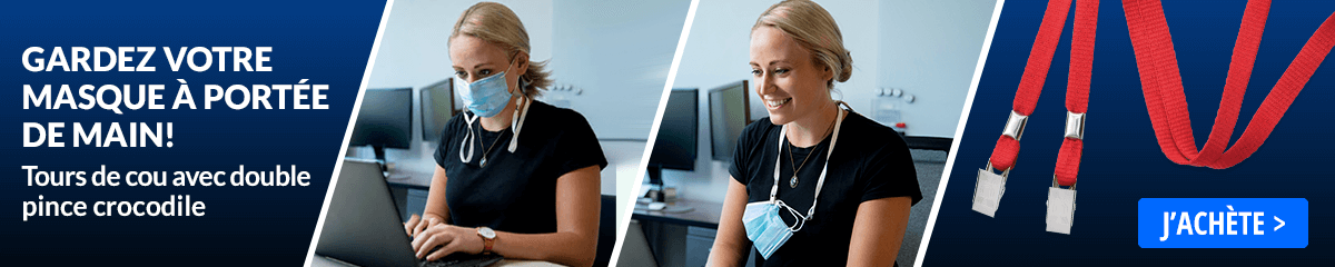 Tours de cou avec double pince crocodile